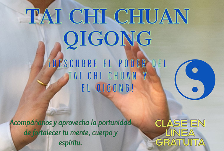 Clase en línea y en vivo GRATUITA de Tai Chi Chuan y Qigong