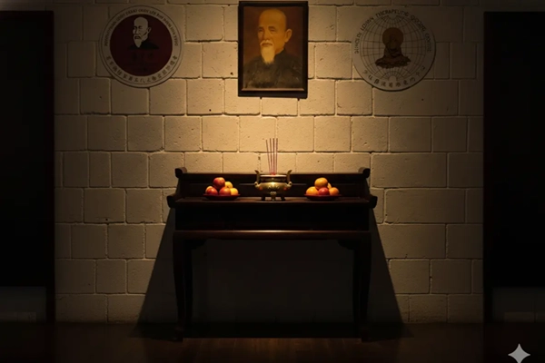 Altar de maestros que representa la tradición del Kung Fu